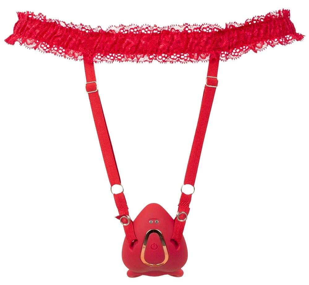 Vibrator Lay-on, Remote Control, 10 Moduri Vibratii, Silicon, USB, Rosu, #10, Erotic24.ro