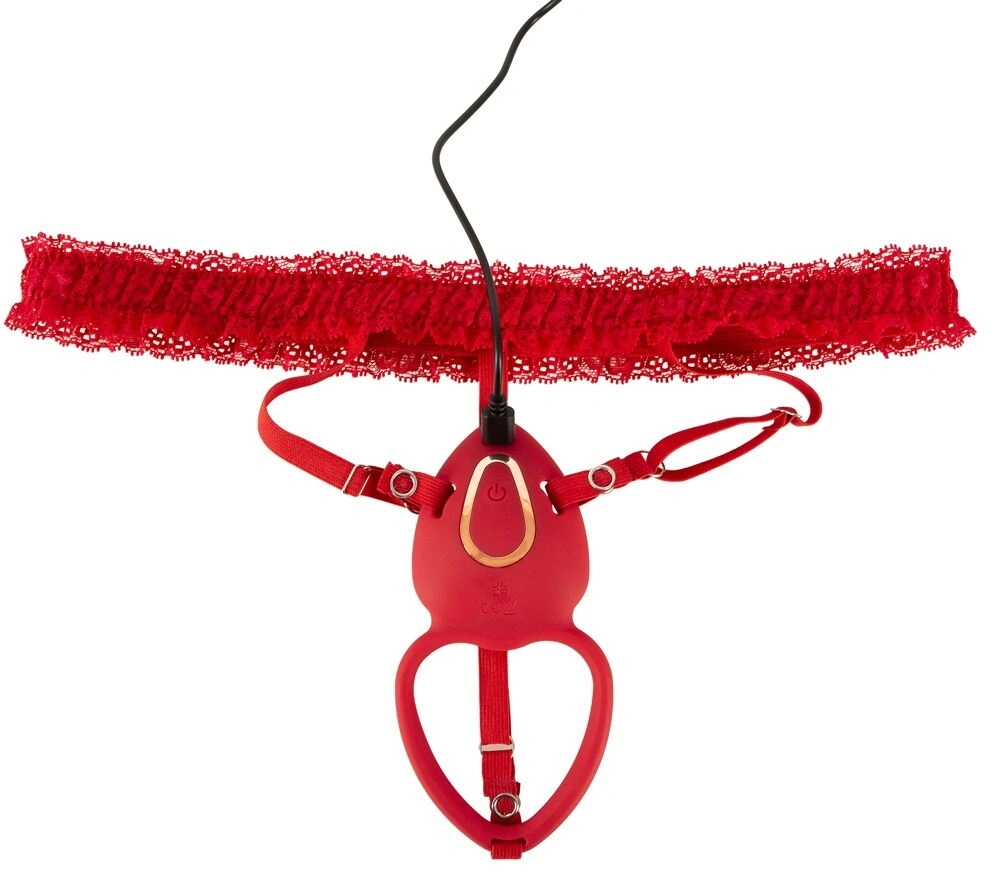 Vibrator Lay-on, Remote Control, 10 Moduri Vibratii, Silicon, USB, Rosu, #9, Erotic24.ro