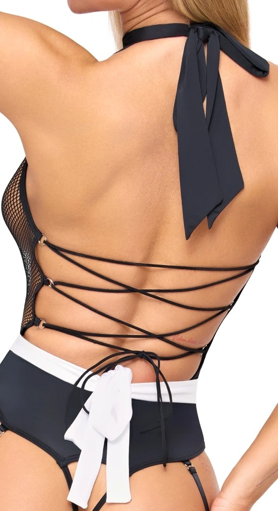 Costumatie Sexy Menajera, Negru/Alb, S, #8, Erotic24.ro