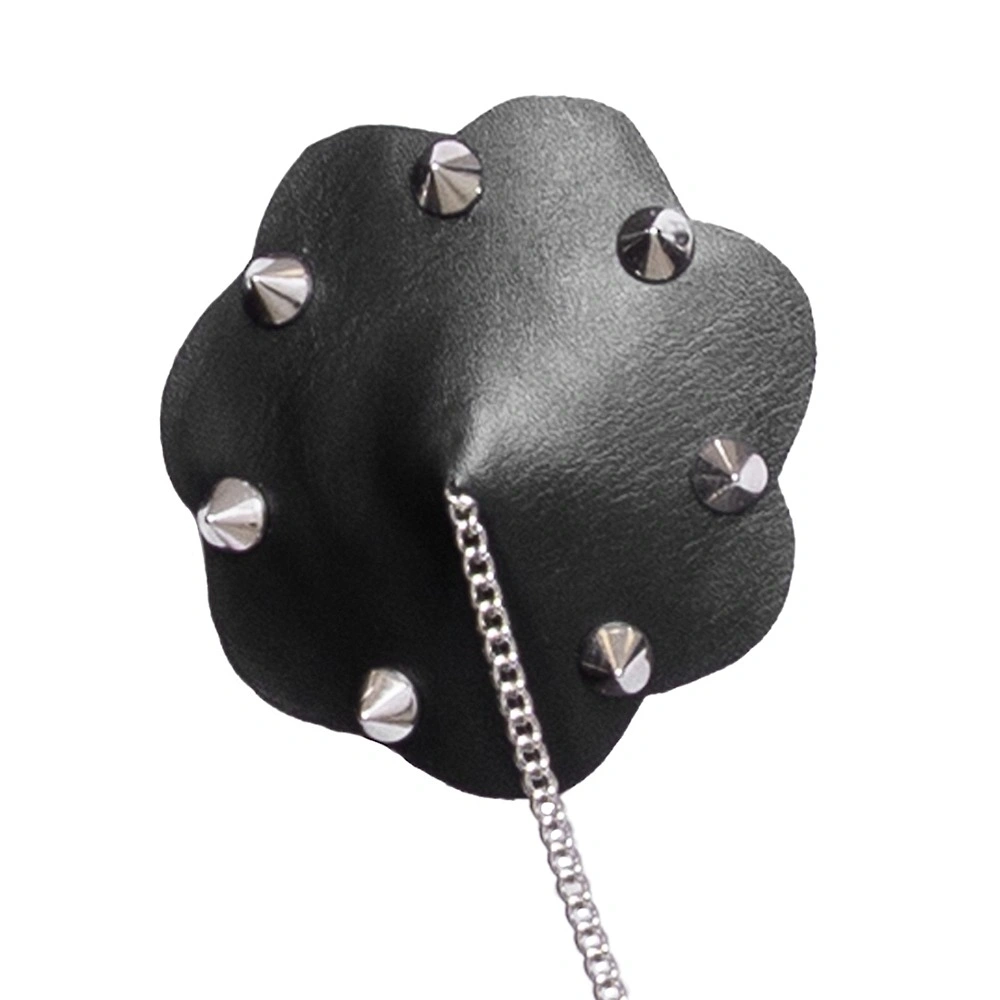 Acoperitoare pentru Sfarcuri cu Lant Bad Kitty, Piele Ecologica, Negru, #2, Erotic24.ro