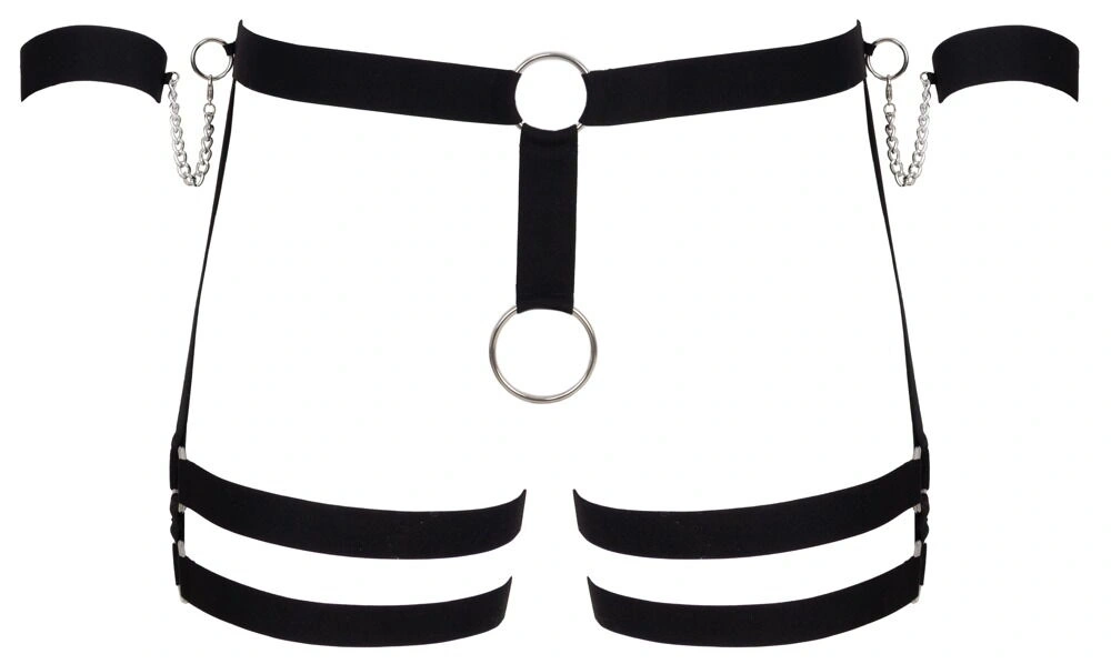 Harness Barbati cu Catuse si Inel Penis, Negru, L/XL, #6, Erotic24.ro