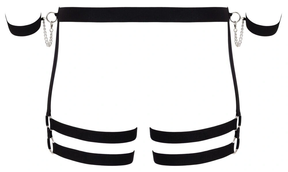 Harness Barbati cu Catuse si Inel Penis, Negru, L/XL, #5, Erotic24.ro