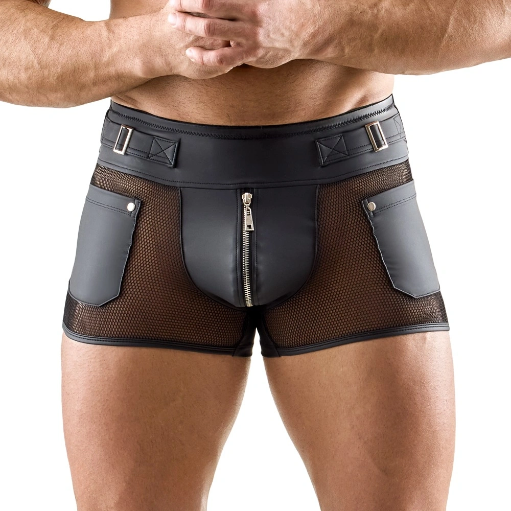 Boxeri Barbati din Plasa cu Fermoar Frontal, Negru, M, #1, Erotic24.ro