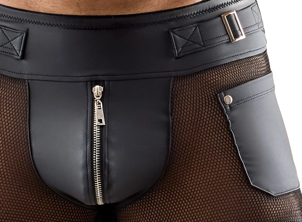 Boxeri Barbati din Plasa cu Fermoar Frontal, Negru, M, #4, Erotic24.ro