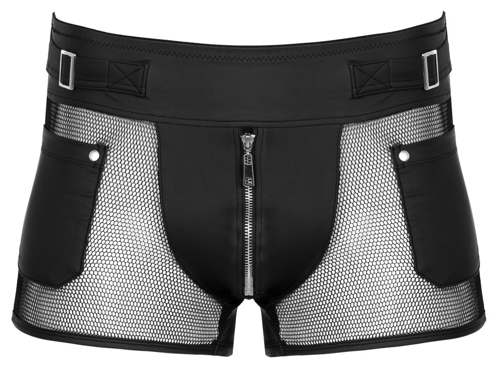 Boxeri Barbati din Plasa cu Fermoar Frontal, Negru, L, #6, Erotic24.ro