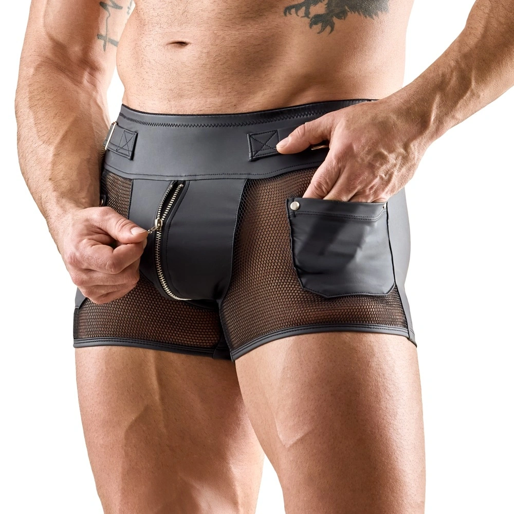 Boxeri Barbati din Plasa cu Fermoar Frontal, Negru, L, #2, Erotic24.ro