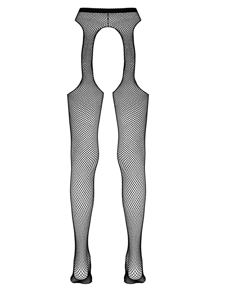 Ciorapi Crotchless din Plasa, Negru, S/M, #5, Erotic24.ro