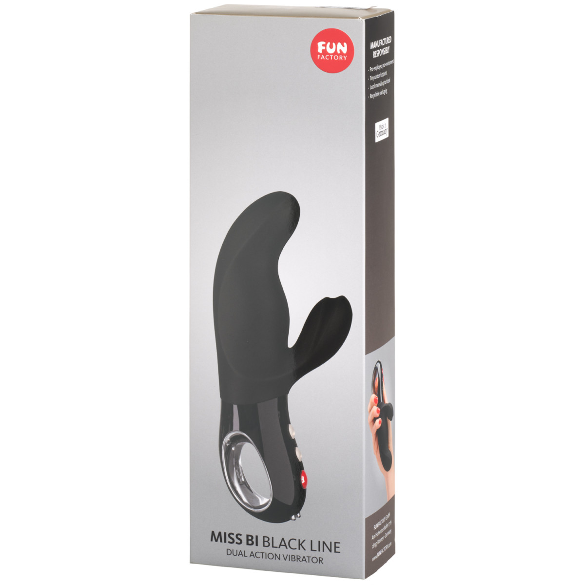 Vibrator Rabbit Fun Factory Miss Bi Black Line 17 cm, #5, Erotic24.ro