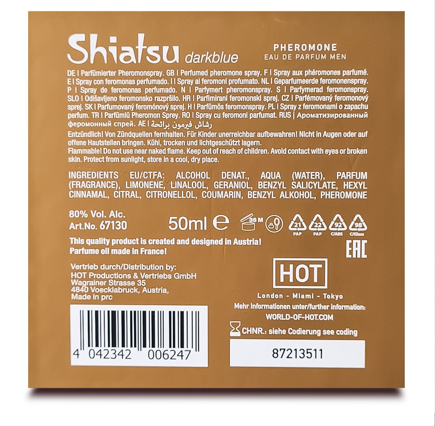 Parfum cu Feromoni pentru Barbati SHIATSU Dark Blue 50 ml, #5, Erotic24.ro