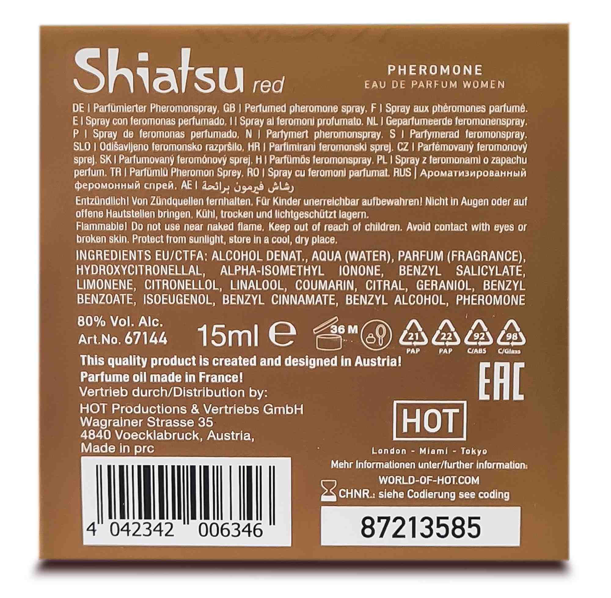 Parfum cu Feromoni pentru Femei SHIATSU Red 15 ml, #6, Erotic24.ro