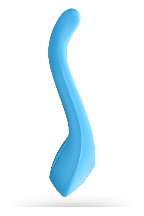 Vibrator Cuplu Multifun1, 100 Combinatii Vibratii , Silicon, USB, Albastru, Nr. 4, Erotic24.ro