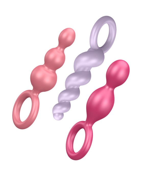 Set 3 Dopuri Anale Satisfyer Silicone Mix Culori, #2, Erotic24.ro