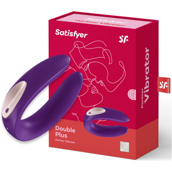 Vibrator Cuplu Double Plus Partner 10 Moduri Vibratii Silicon USB Satisfyer Mov, #5, Erotic24.ro