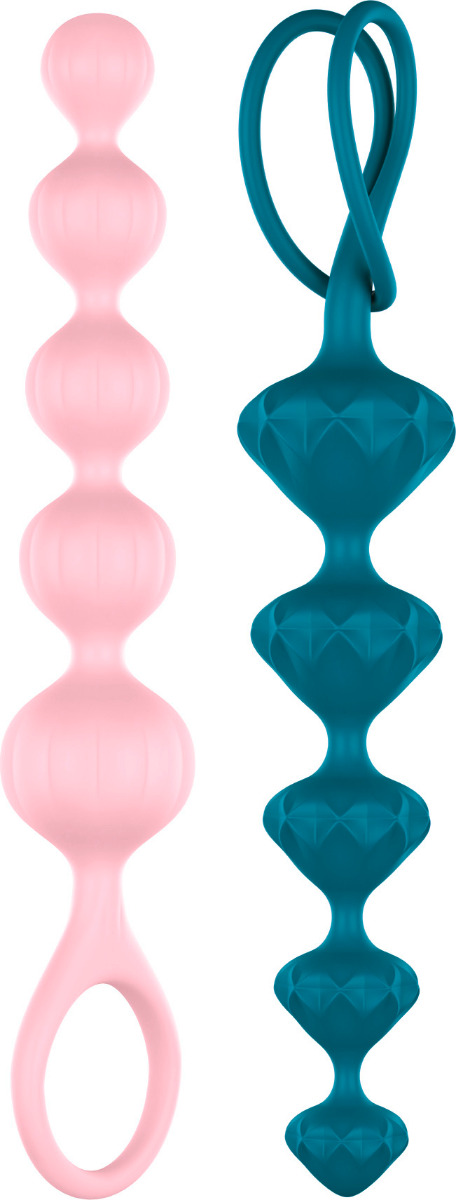 Set 2 Bile Anale Satisfyer Roz/Albastru, #1, Erotic24.ro