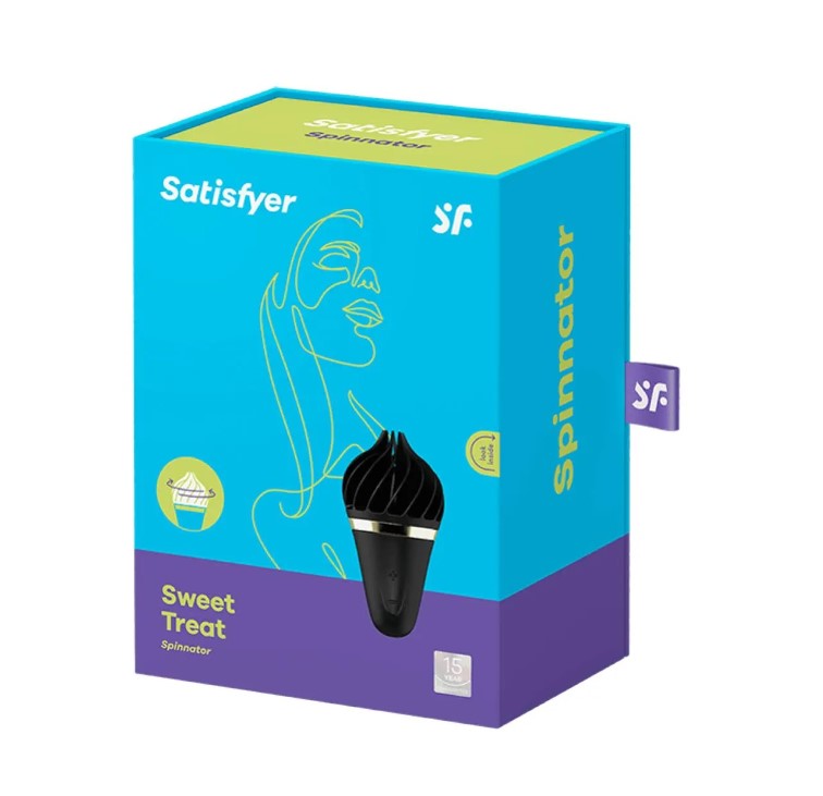 Vibrator Clitoris Sweet Treat Silicon USB Satisfyer Black, #6, Erotic24.ro