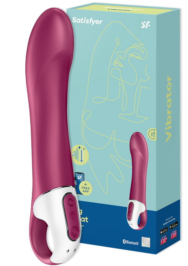 Vibrator Punctul G cu Incalzire  Big Heat Bluetooth Control Free App Silicon USB 22 cm, #3, Erotic24.ro