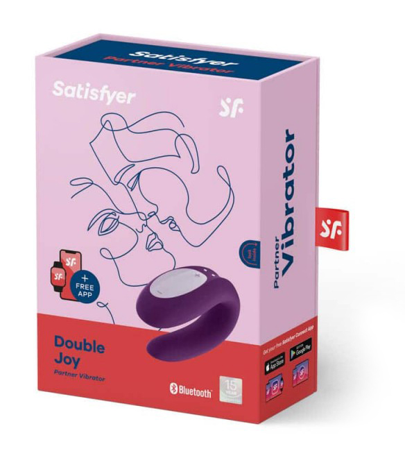Vibrator Cuplu Double Joy Satisfyer Free App Purple, #6, Erotic24.ro