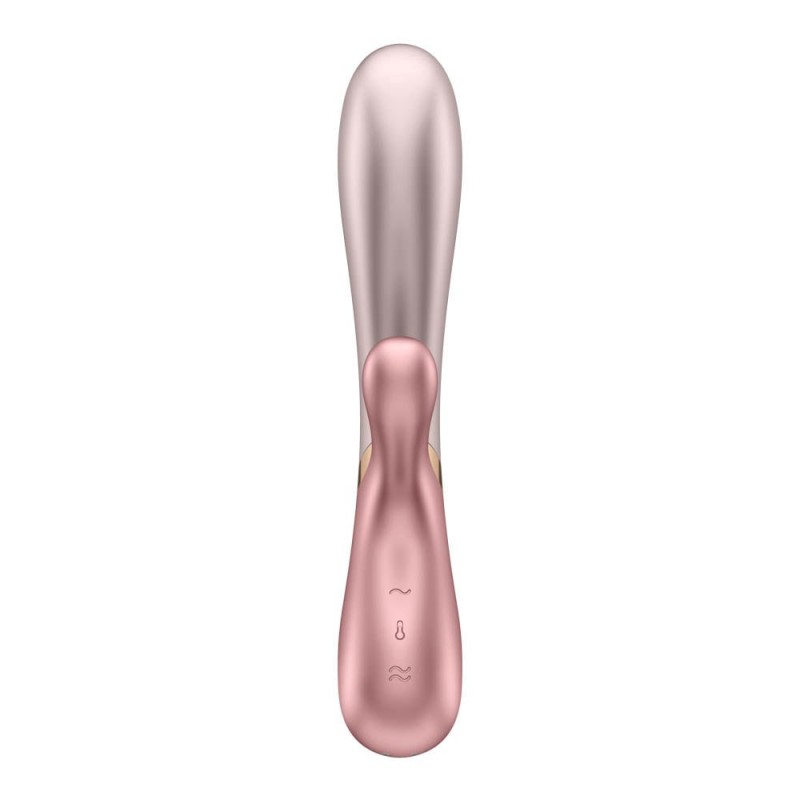 Vibrator Rabbit Hot Lover Heat Silicon Roz 19.9 cm Free App , Nr. 3, Erotic24.ro