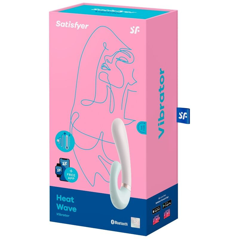 Vibrator Heat Wave Satisfyer Free App Silicon Alb, Nr. 4, Erotic24.ro
