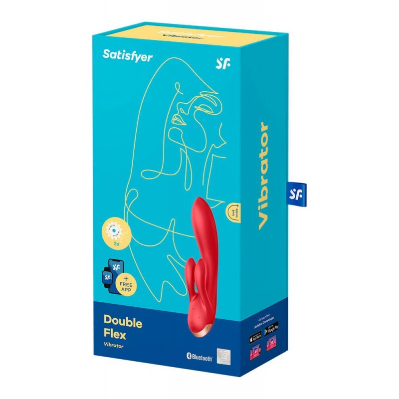 Vibrator Double Flex Satisyer Free App Silicon Rosu, #7, Erotic24.ro