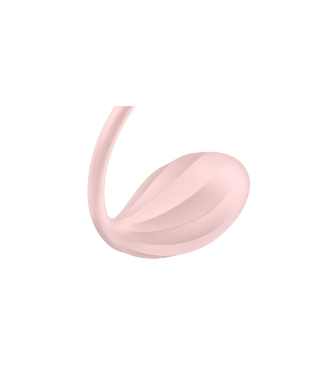 Ou Vibrator Ribbed Petal Satisfyer Free App, Telecomanda Wireless, Silicon, Roz, 23 cm, #3, Erotic24.ro