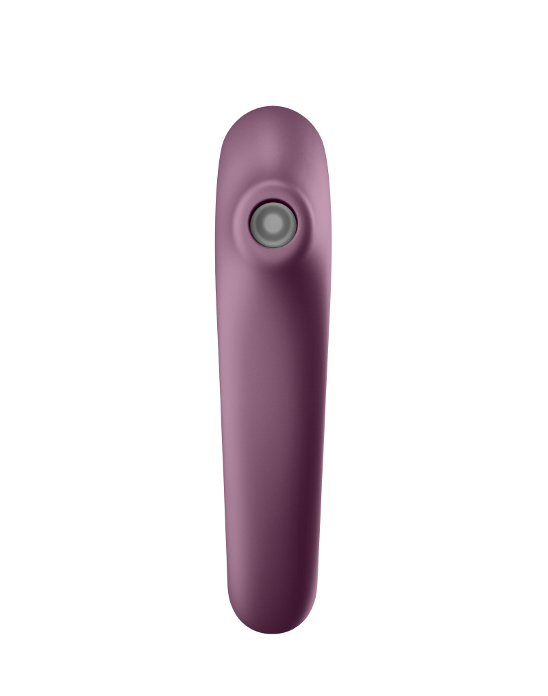 Stimulator Dual Kiss Air Pulse+Vibrator Silicon USB Red Wine, #2, Erotic24.ro