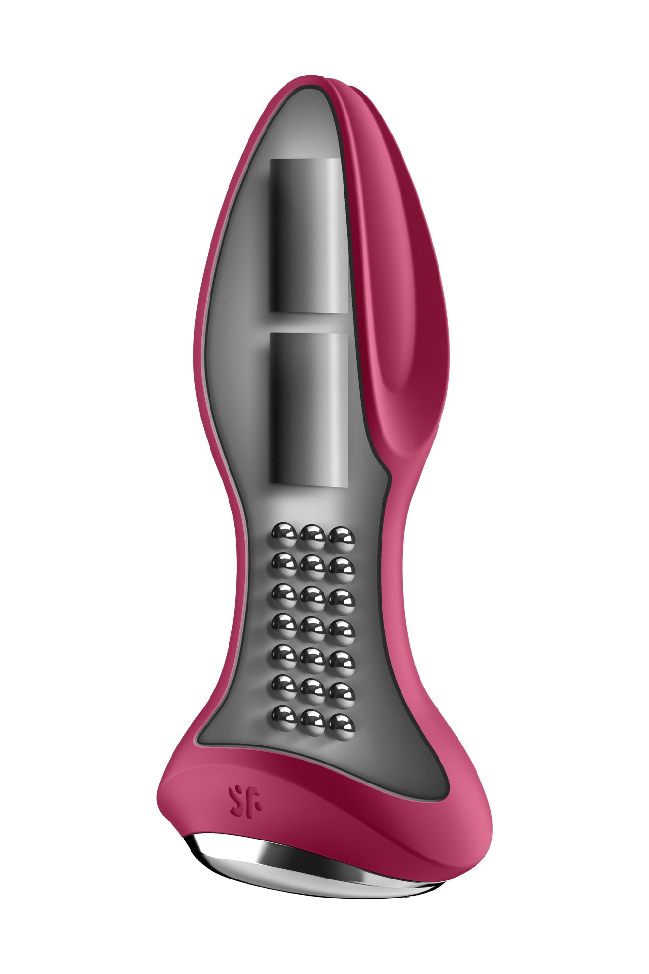 Vibrator Anal Rotator Plug 2+, Bluetooth Control, Free App, Silicon, USB, Rosu, 13 cm, Nr. 3, Erotic24.ro