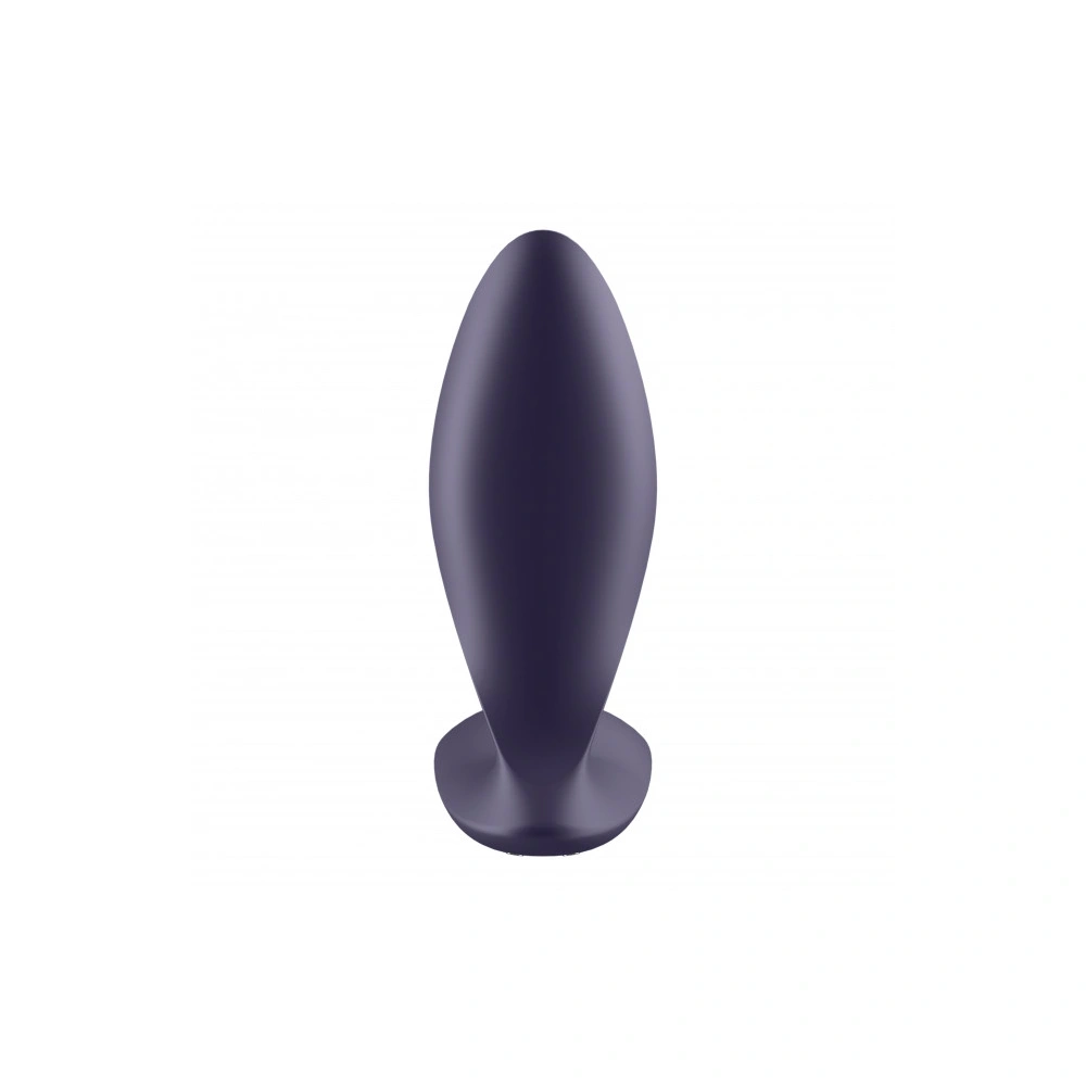 Dop Anal cu Vibratii Power Plug, Free App, Control Bluetooth, Silicon, USB, Mov, 11.3 cm, #5, Erotic24.ro