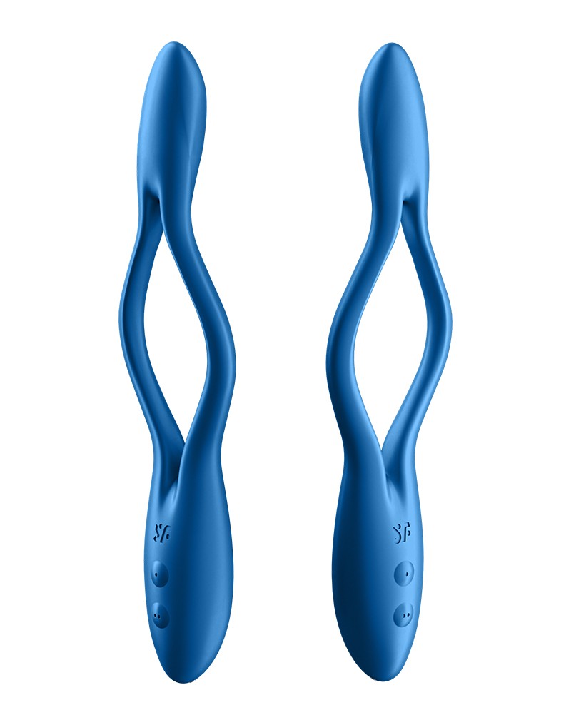 Stimulator Multifunctional Bendable Elastic Game 10 Moduri Vibratii Silicon USB Albastru 19.9 cm, #3, Erotic24.ro
