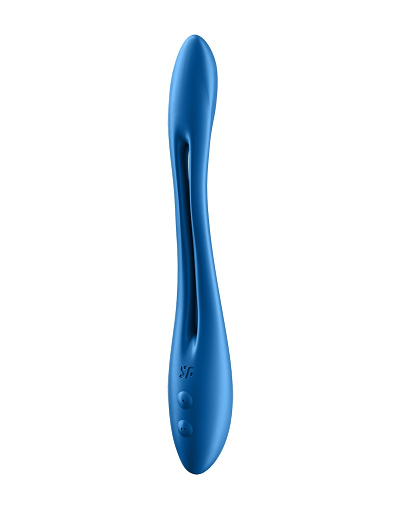 Stimulator Multifunctional Bendable Elastic Game 10 Moduri Vibratii Silicon USB Albastru 19.9 cm, #6, Erotic24.ro