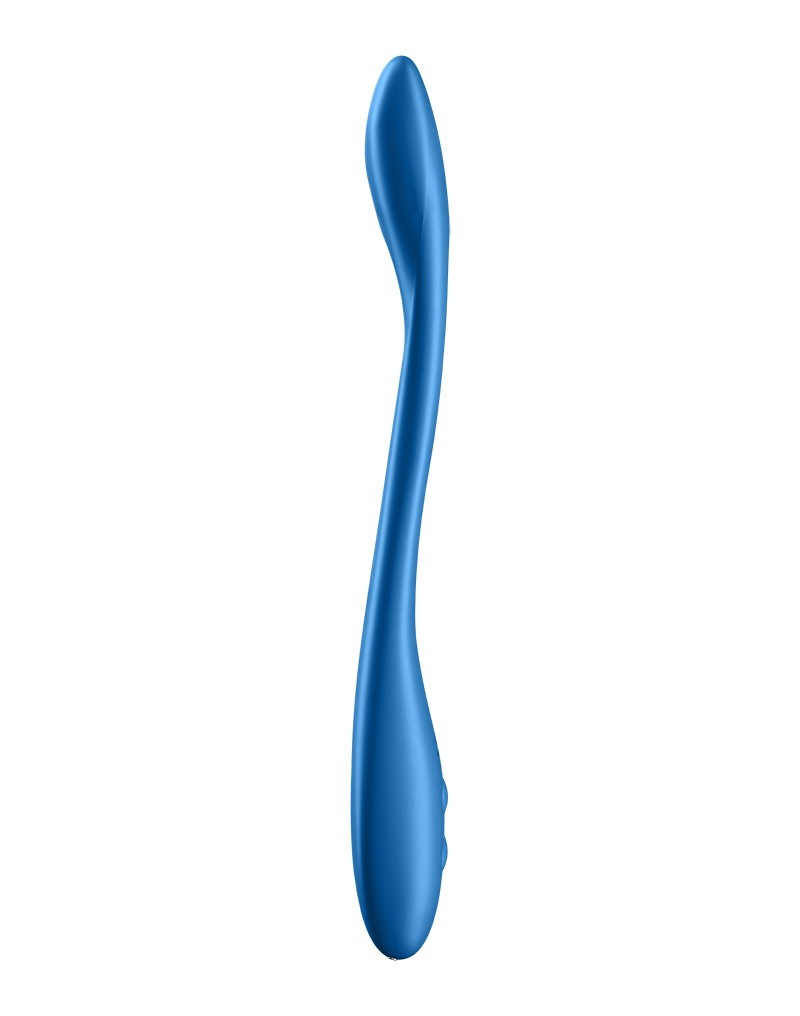 Stimulator Multifunctional Bendable Elastic Game 10 Moduri Vibratii Silicon USB Albastru 19.9 cm, #7, Erotic24.ro