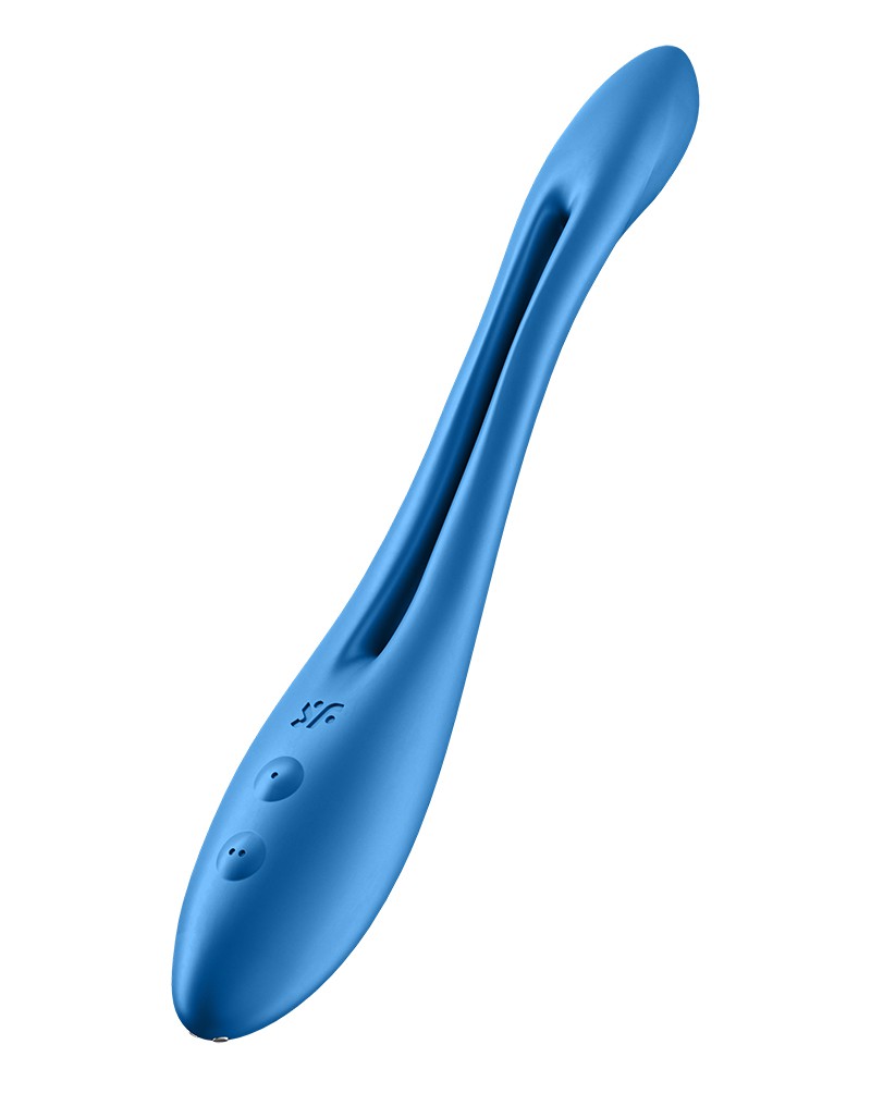 Stimulator Multifunctional Bendable Elastic Game 10 Moduri Vibratii Silicon USB Albastru 19.9 cm, #1, Erotic24.ro