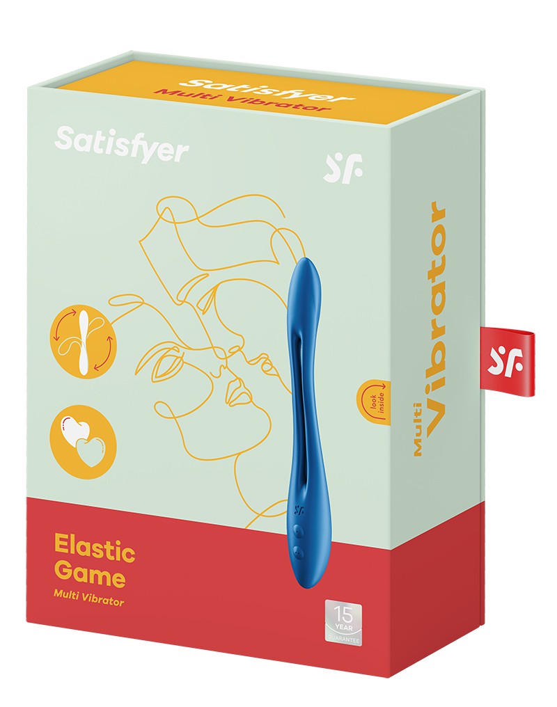 Stimulator Multifunctional Bendable Elastic Game 10 Moduri Vibratii Silicon USB Albastru 19.9 cm, #10, Erotic24.ro