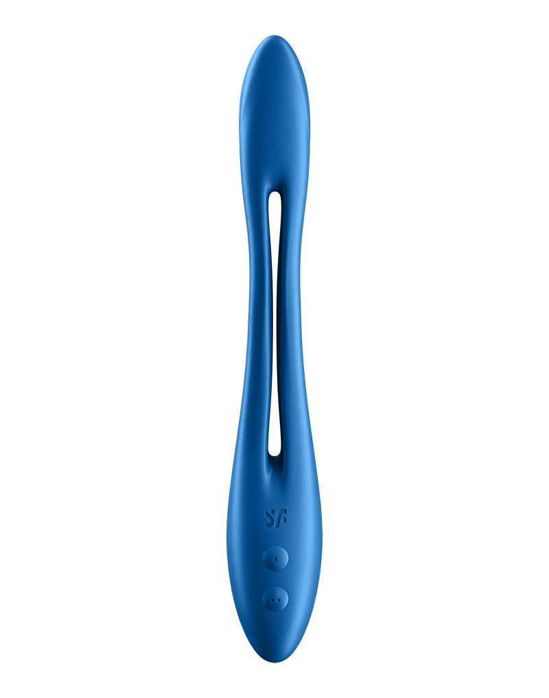 Stimulator Multifunctional Bendable Elastic Game 10 Moduri Vibratii Silicon USB Albastru 19.9 cm, #8, Erotic24.ro