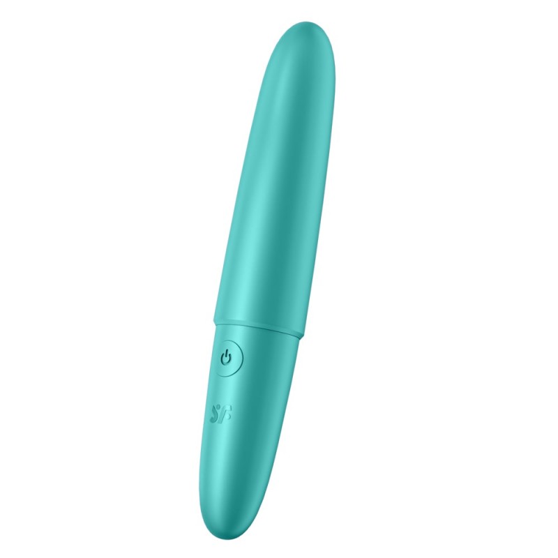 Vibrator Ultra Power Bullet 6 Silicon 12 Moduri Vibratii USB Turquoise, #6, Erotic24.ro