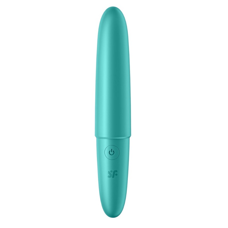 Vibrator Ultra Power Bullet 6 Silicon 12 Moduri Vibratii USB Turquoise