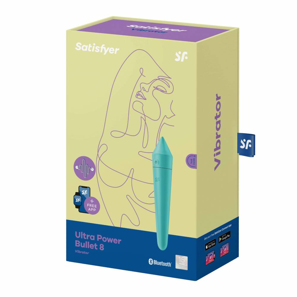 Vibrator Ultra Power Bullet 8 Silicon 12 Moduri Vibratii USB Turquoise Free App, #5, Erotic24.ro