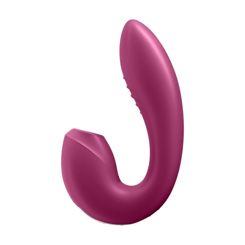 Vibrator Sunray Air Pulse+Vibrator Bluetooth Control Free App Silicon USB Berry, #5, Erotic24.ro