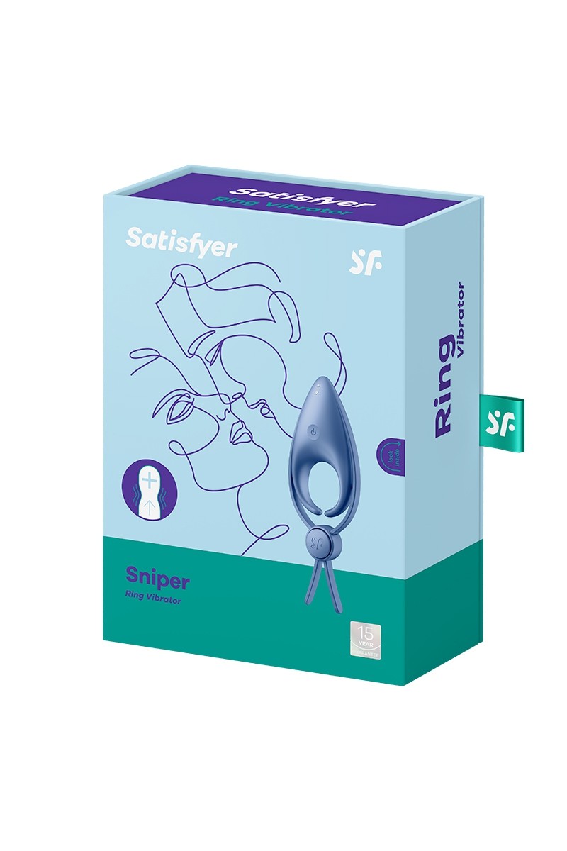 Inel Dublu de Penis Sniper 12 Moduri Vibratii Silicon Albastru USB , #5, Erotic24.ro