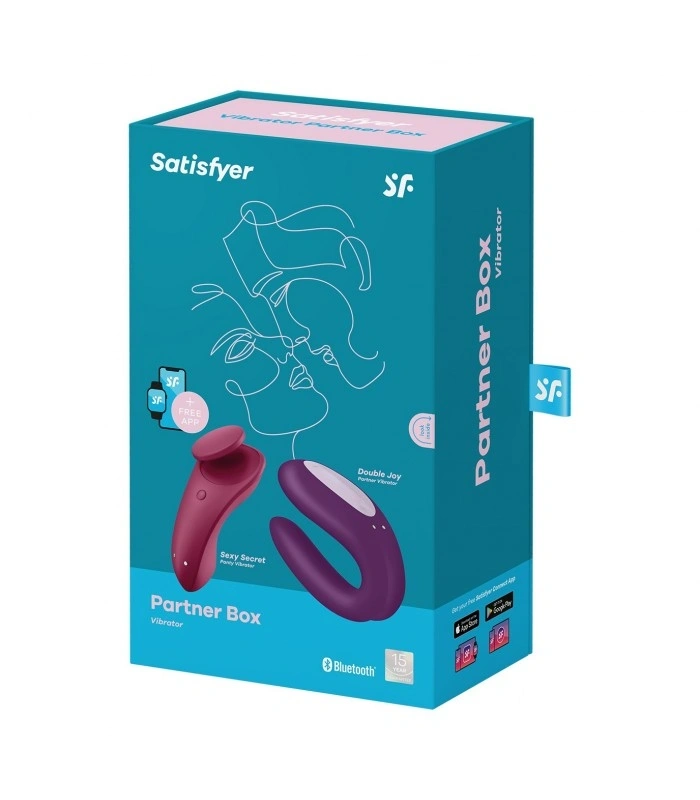 Set Jucarii Partner Box 1-Double Joy si Sexy Secret, Control APP, Silicon, USB, #7, Erotic24.ro