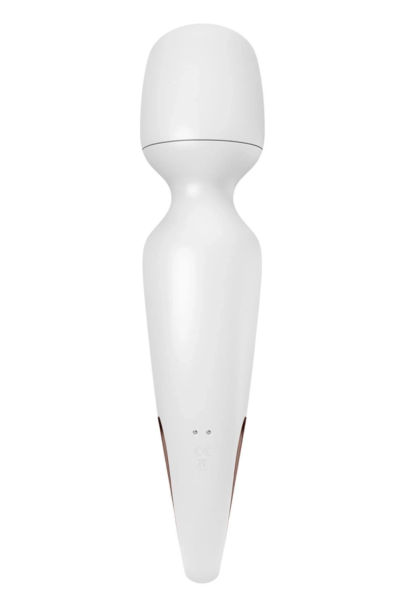 Vibrator Masaj Wand-erland, 50 Programe Vibratii, Silicon, USB, Alb, 34 cm, #4, Erotic24.ro