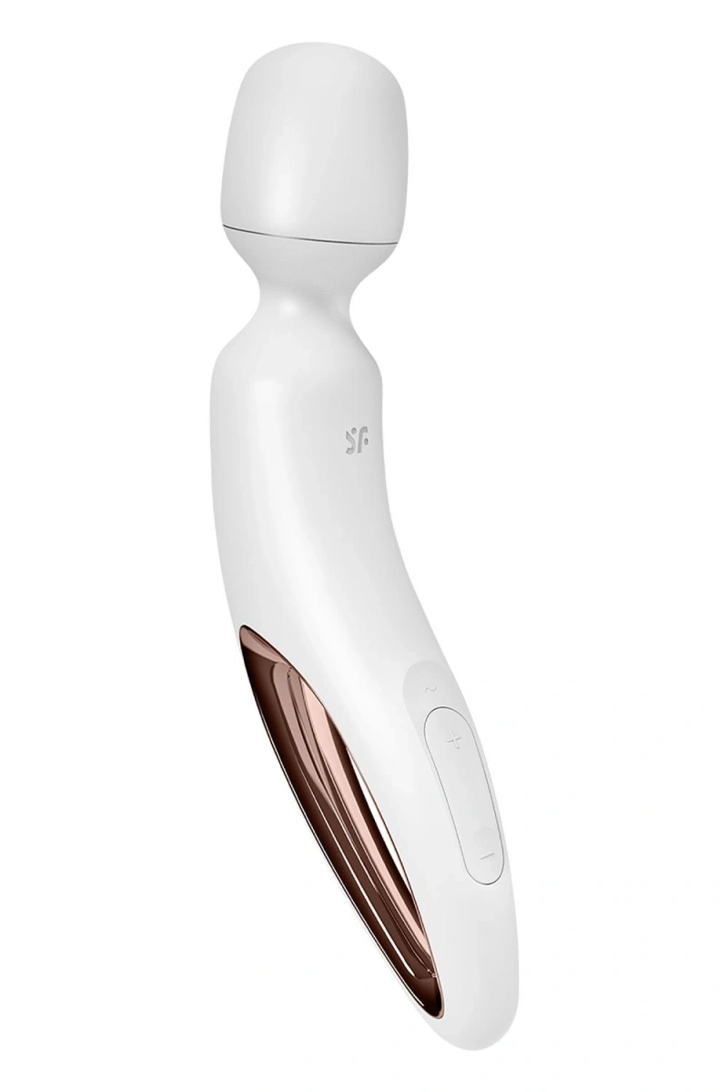 Vibrator Masaj Wand-erland, 50 Programe Vibratii, Silicon, USB, Alb, 34 cm, #2, Erotic24.ro
