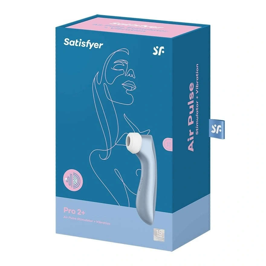 Stimulator Pro 2+, 11 Moduri Suctiune, 10 Moduri Vibratii, USB, Albastru, Nr. 6, Erotic24.ro