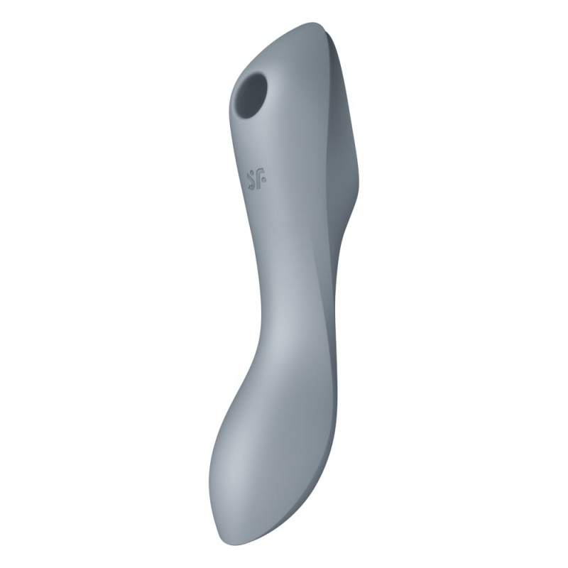 Stimulator 3 in 1 Curvy Trinity 3 Air Pulse&Vibration Silicon USB Gri, Nr. 2, Erotic24.ro