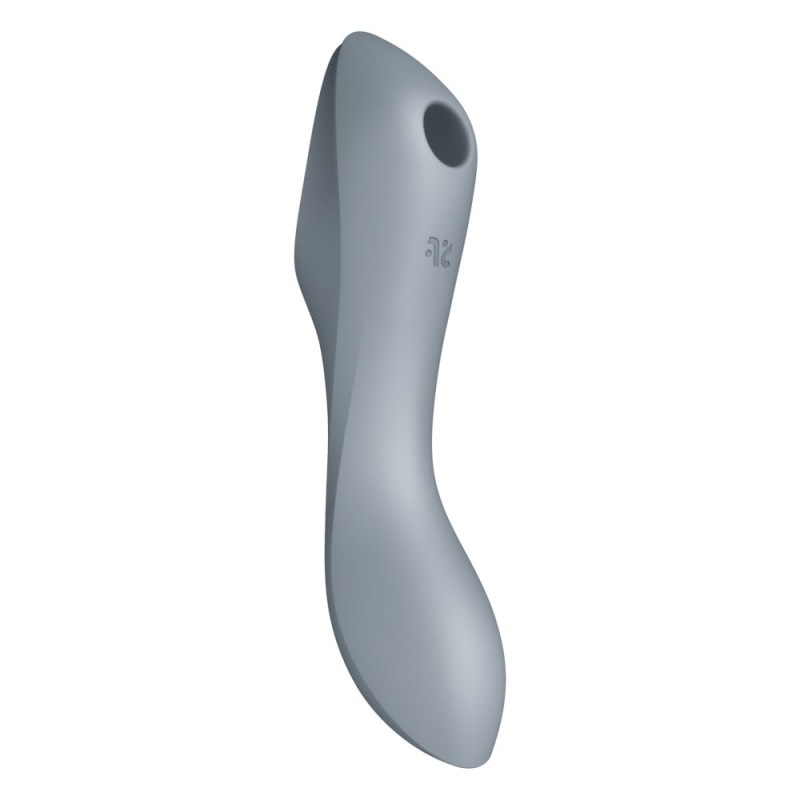 Stimulator 3 in 1 Curvy Trinity 3 Air Pulse&Vibration Silicon USB Gri, Nr. 1, Erotic24.ro