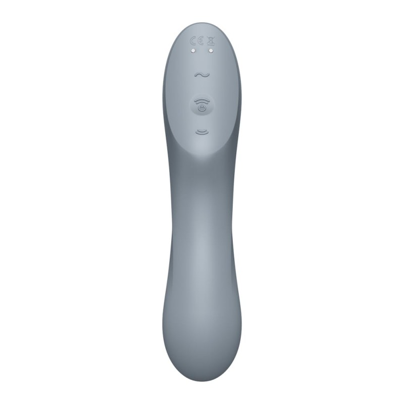 Stimulator 3 in 1 Curvy Trinity 3 Air Pulse&Vibration Silicon USB Gri, Nr. 5, Erotic24.ro