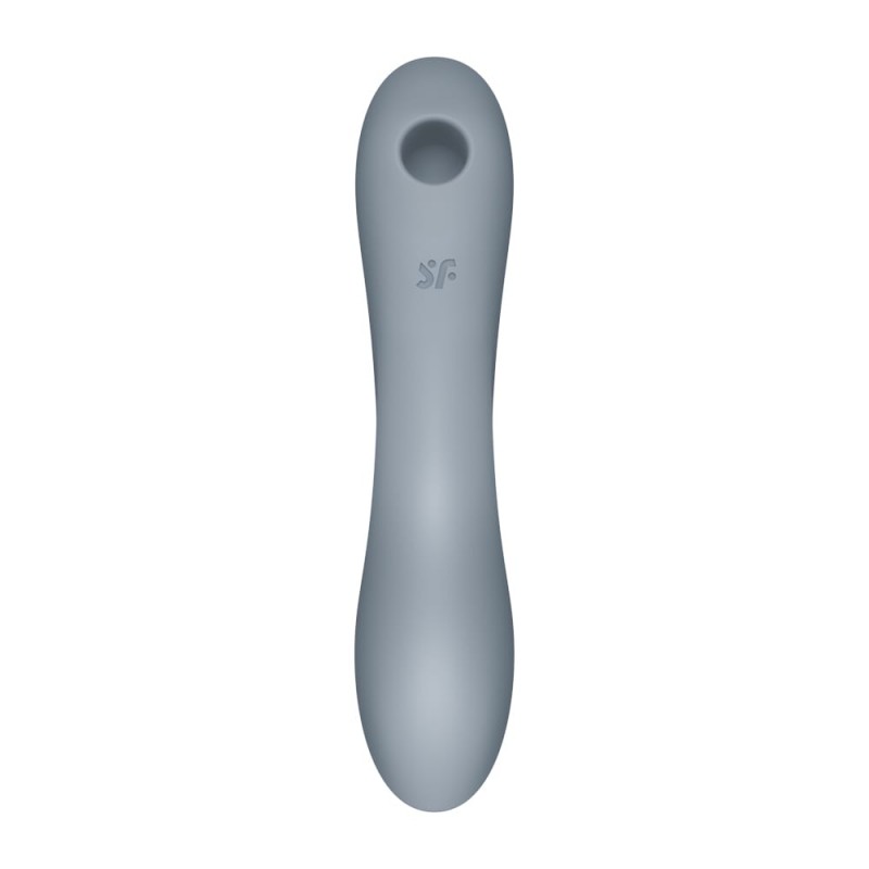 Stimulator 3 in 1 Curvy Trinity 3 Air Pulse&Vibration Silicon USB Gri, Nr. 8, Erotic24.ro