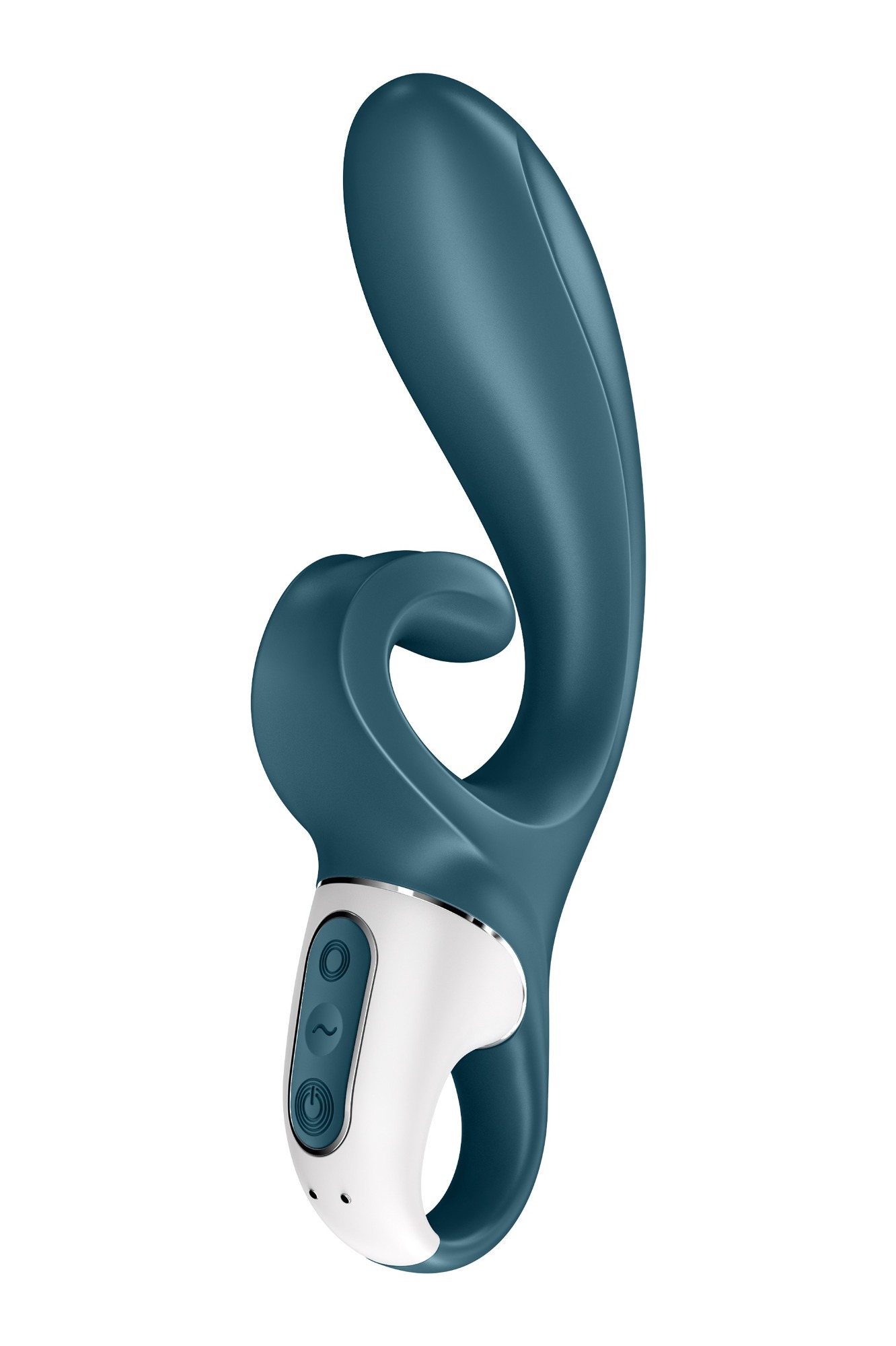 Vibrator Rabbit Hug Me Blueooth Control, Free App, Silicon, USB, Albastru, 20 cm, #4, Erotic24.ro