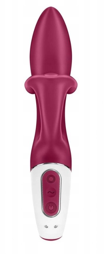 Vibrator Embrace Me 12 Moduri Vibratii USB Silicon Rosu 20.5 cm, Nr. 5, Erotic24.ro