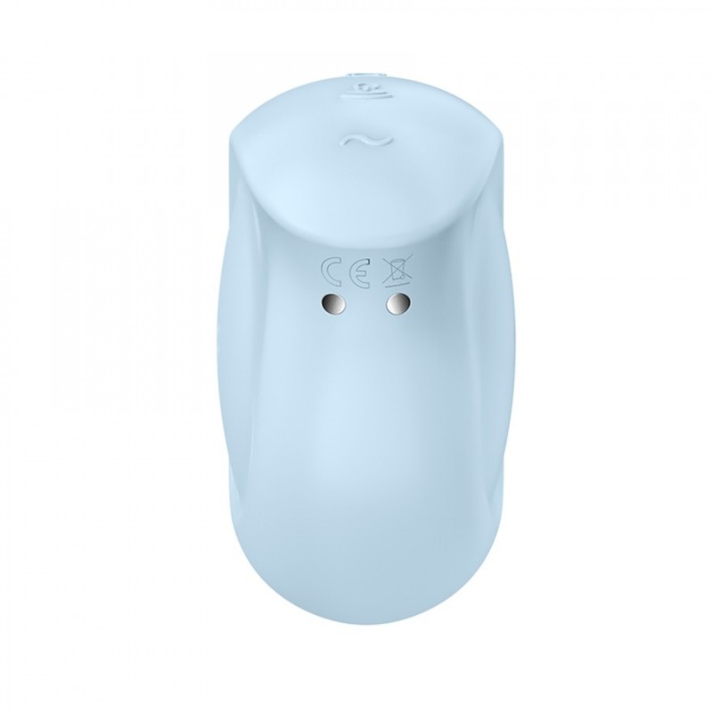 Stimulator Sugar Rush Air Pulse+Vibration USB Silicon Albastru, #4, Erotic24.ro